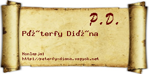 Péterfy Diána névjegykártya