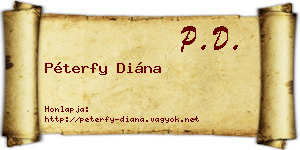 Péterfy Diána névjegykártya