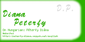 diana peterfy business card